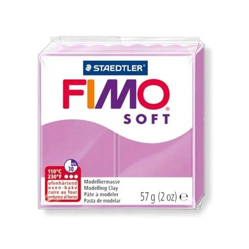 Полимерная глина Fimo Soft, 57 г, №62, лавандовый