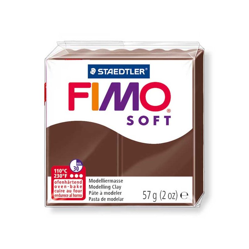 Полимерная глина Fimo Soft, 57 г, №75, шоколадный