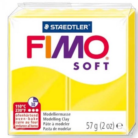 Полимерная глина Fimo Soft, 57 г, №10, лимон