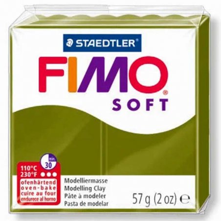 Полімерна глина Fimo Soft, 57 г, №57, оливковий
