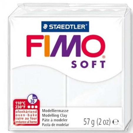 Полімерна глина Fimo Soft, 57 г, №0, білий
