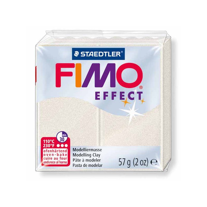 Полімерна глина Fimo Effect, №08 білий металік, 57 г