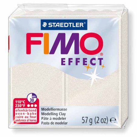 Полимерная глина Fimo Effect, №08 белый металлик, 57 г