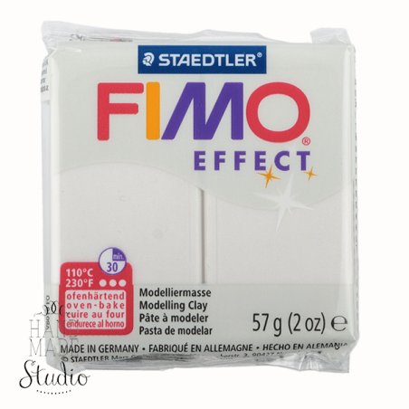 Полімерна глина Fimo Effect, №08 білий металік, 57 г