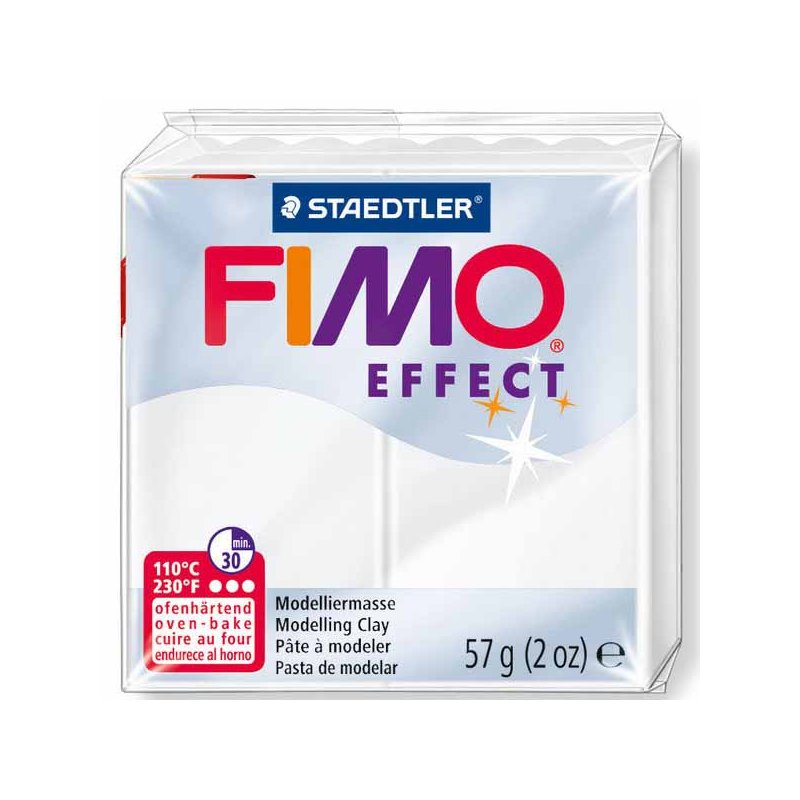Полимерная глина Fimo Effect, №014, белый полупрозрачный, 57 г