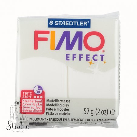 Полімерна глина Fimo Effect, №014, білий напівпрозорий, 57 г