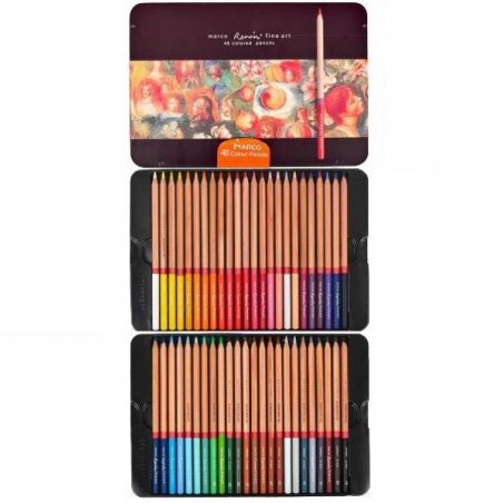 Набір кольорових художніх олівців Fine Art / 48TN, MARCO, 48 кольорів