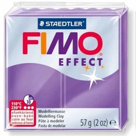 Полимерная глина Fimo Effect, №604, фиолетовый полупрозрачный, 57 г