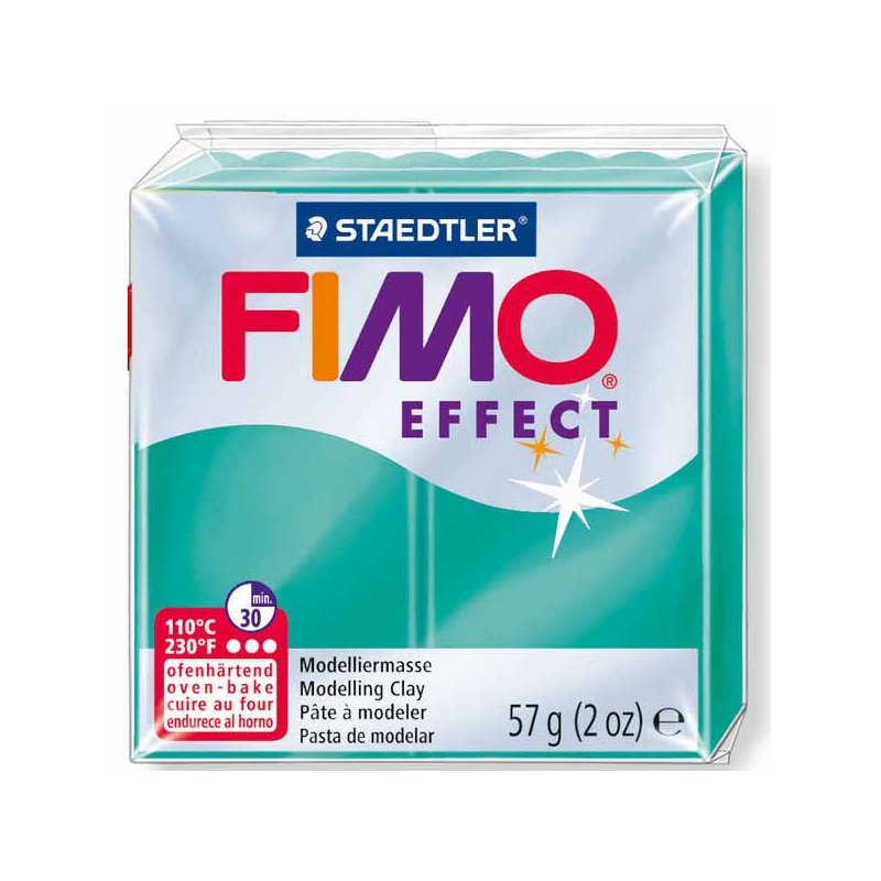 Полімерна глина Fimo Effect, №504, зелений напівпрозорий, 57 г