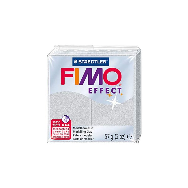Полімерна глина Fimo Effect, №81, срібний металік, 57 г