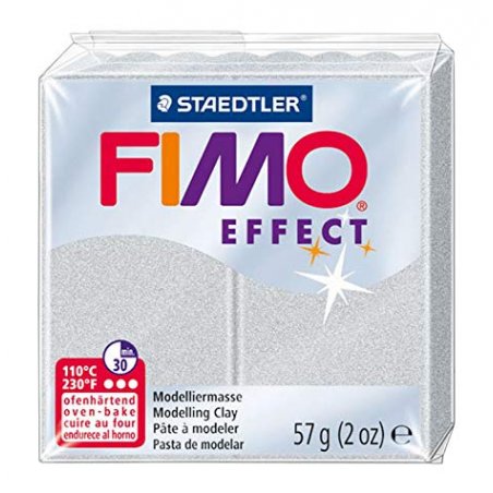 Полимерная глина Fimo Effect, №81, серебряный металлик, 57 г