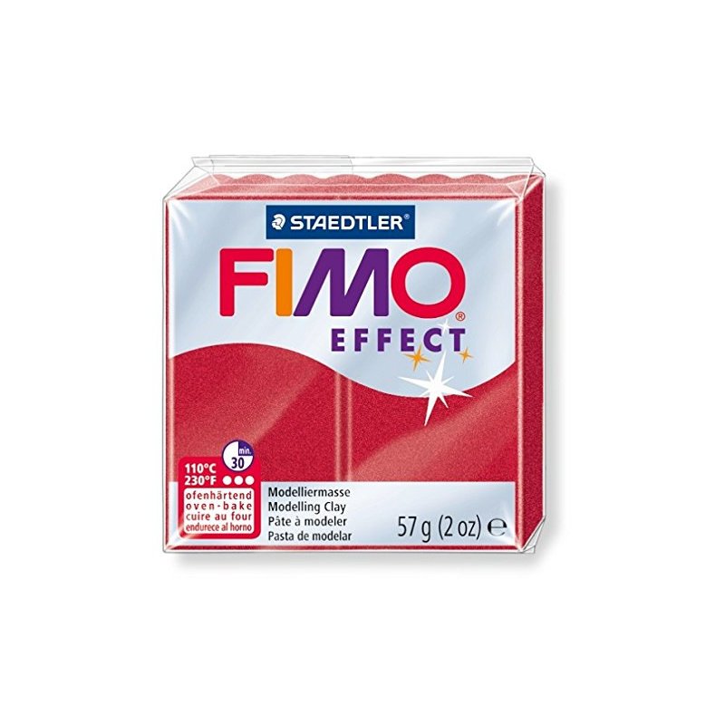 Полімерна глина Fimo Effect, №28, малиновий металік, 57 г