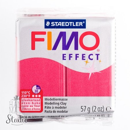 Полимерная глина Fimo Effect, №28, рубиново-красный металлик, 57 г