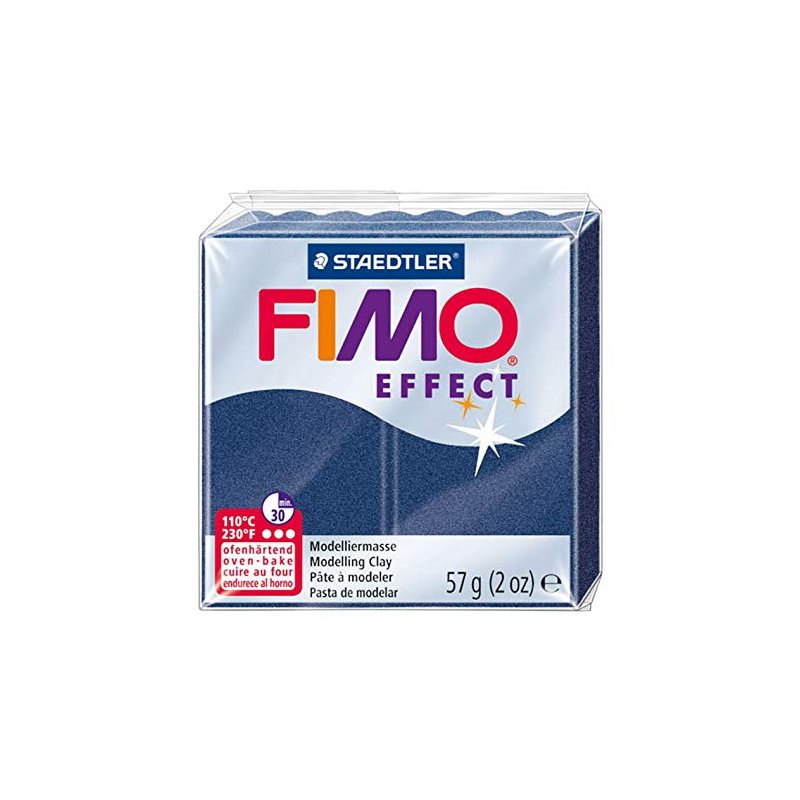 Полімерна глина Fimo Effect, №38, синій металік, 57 г