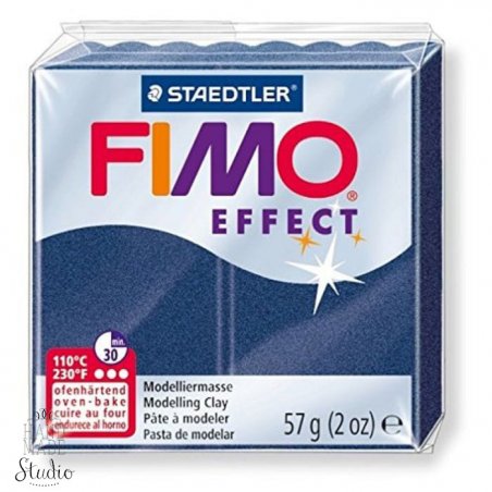 Полімерна глина Fimo Effect, №38, синій металік, 57 г