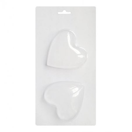 Пластиковая форма для мыла Два сердца, 12х23 см, B2-064