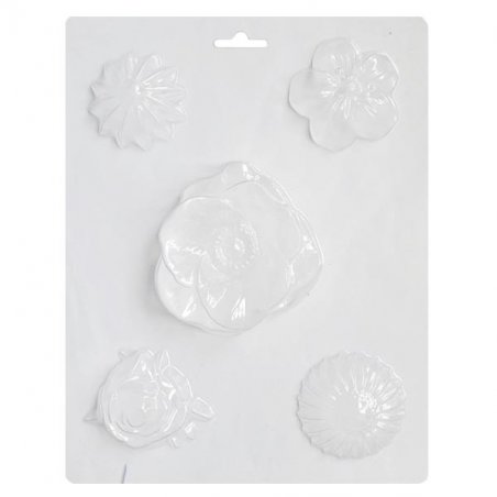 Пластиковая форма для мыла Цветы, 18х23 см, А5-002