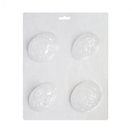 Пластиковая форма для мыла Пасхальное яйцо, 4 штуки, 18х23 см, А4-001