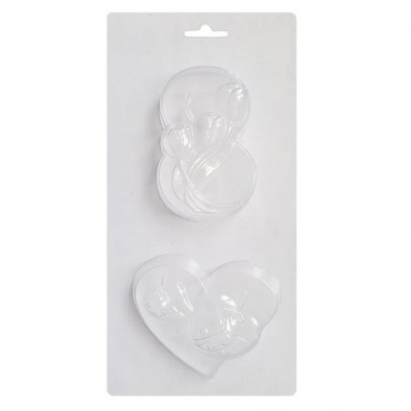 Пластиковая форма для мыла 8-е Марта №1, 12х23 см,B2-003 