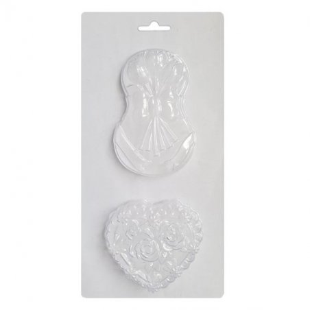 Пластиковая форма для мыла 8-е Марта №2, 12х23 см, B2-004 