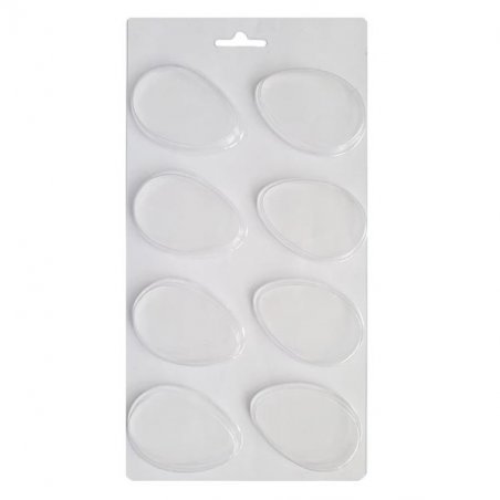 Пластикова форма для мила Яйце, 8 штук, 12х23 см, В8-054