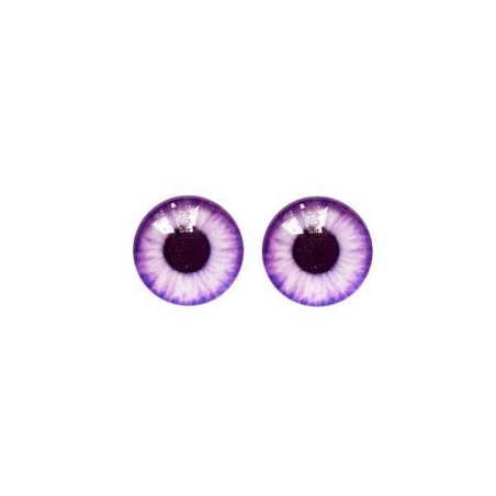 Очки скляні для ляльок №77355 (пара), 12 мм, колір фіолетовий