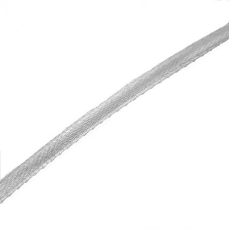 Атласна стрічка, колір сірий, 3 мм, 1м