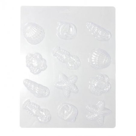 Пластиковая форма для мыла Морское Ассорти, 18х23 см, А12-098