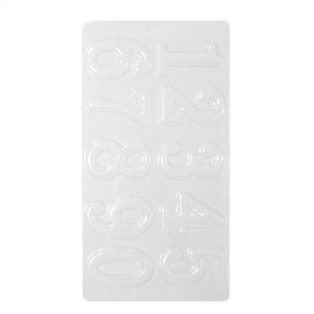 Пластиковая форма для мыла Цифры, 12х23 см, В10-100