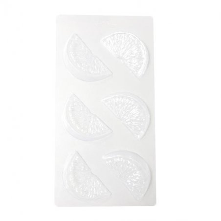 Пластиковая форма для мыла Дольки апельсина, 12х23 см, В6-080