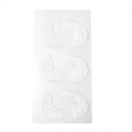 Пластиковая форма для мыла Дольки мандарина, 12х23 см, В6-081