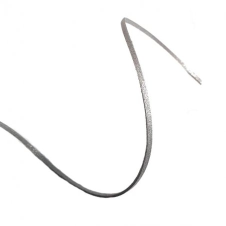 Замшевый шнур, цвет серебряный, толщина 3  мм, 5 м