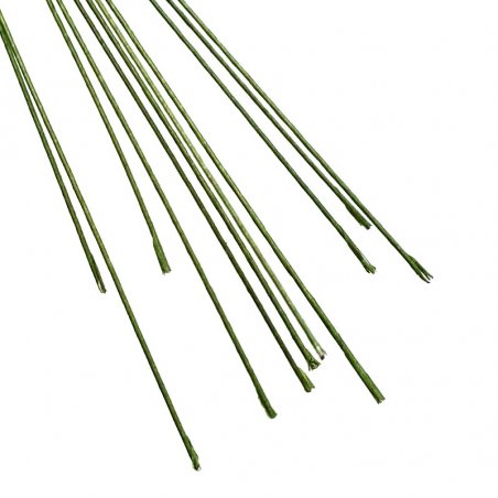 Дріт для стовбурів зелений в тейп-обмотці, діаметр - 0,8 мм, 10 штук