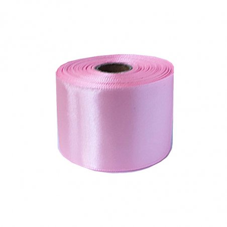Атласна стрічка, колір ніжно рожевий, 50 мм (22 метра)