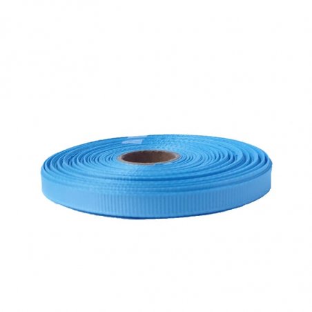 Репсова стрічка 0,6 см, колір блакитний (22 метра)
