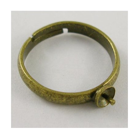 Основа для кольца со штифтом, 19 мм, цвет античная бронза