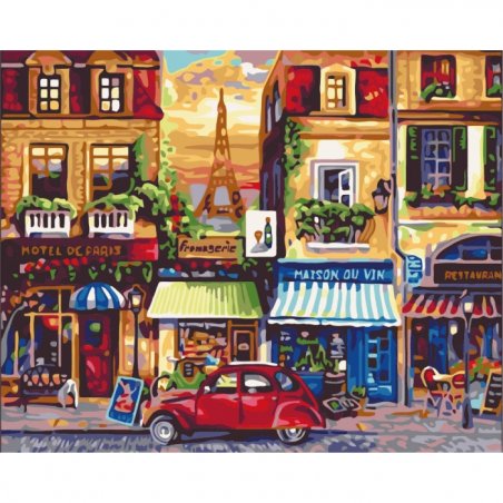 Картина по номерам "Улицами Парижа" 2189, 40х50 см