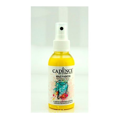 Фарба-спрей для тканини CADENCE Your Fashion Spray Fabric Paint, 100 мл, лимонний