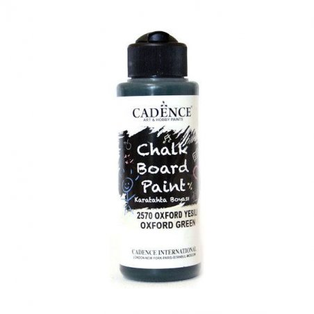 Акриловая краска для меловых досок Cadence Chalkboard Paint, 120 мл, цвет 2570 зеленый