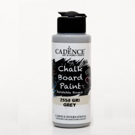 Акриловая краска для меловых досок Cadence Chalkboard Paint, 120 мл, цвет 2550 серый