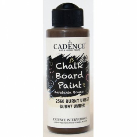 Акрилова фарба для крейдяних дощок Cadence Chalkboard Paint, 120 мл, колір 2560 умбра