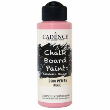 Акриловая краска для меловых досок Cadence Chalkboard Paint, 120 мл, цвет 2500 розовый