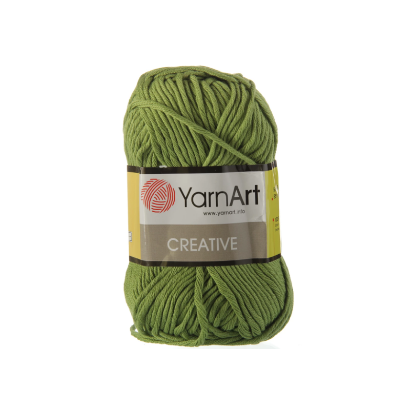 Хлопковая пряжа YarnArt creative, зеленая трава №235