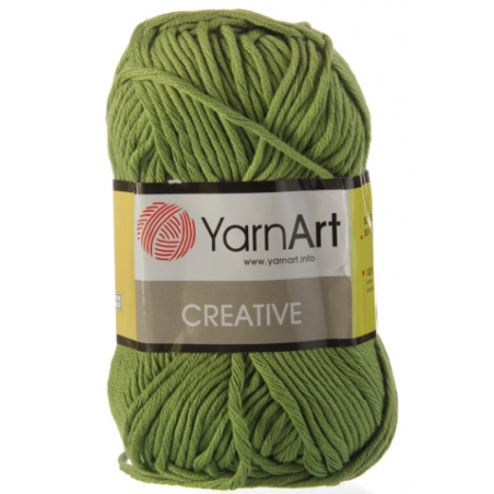 Хлопковая пряжа YarnArt creative, зеленая трава №235