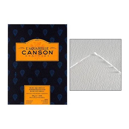 Альбом для акварели Canson Heritage холодный пресс, 300 гр, 23х31 см, 12 листов