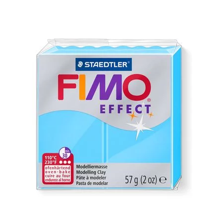 Полимерная глина Fimo Effect, №301, голубой неоновый, 57 г
