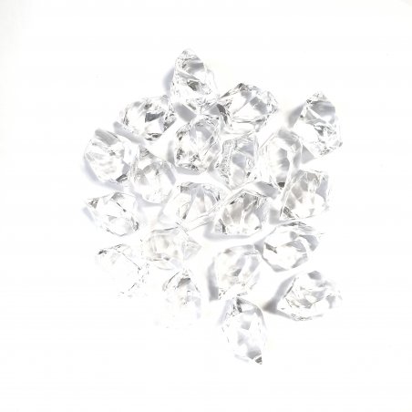 Пластикові прозорі кристали для декору (штучний лід), 24х17 мм, 20 штук