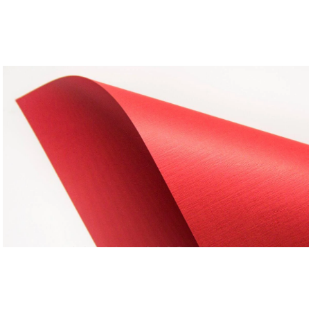 Дизайнерський картон SIRIO TELA lampone 290 г / м2 (20х35 см), червоний