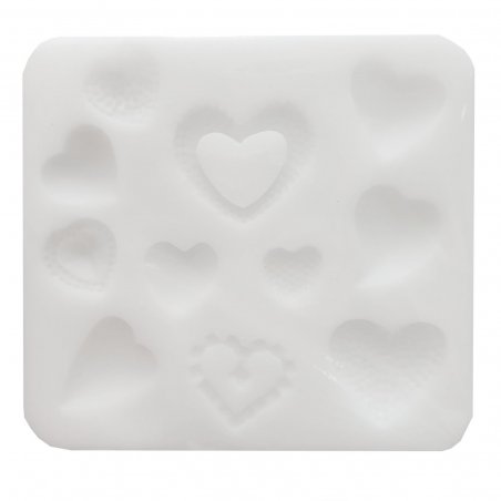 Силиконовый молд "Набор сердечек", 8х8,6 см