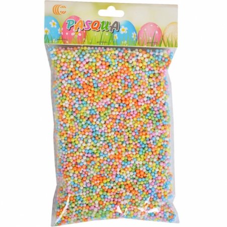 Набір яскравих кольорових пінопластових кульок з глітером, 4 мм, 30 г
